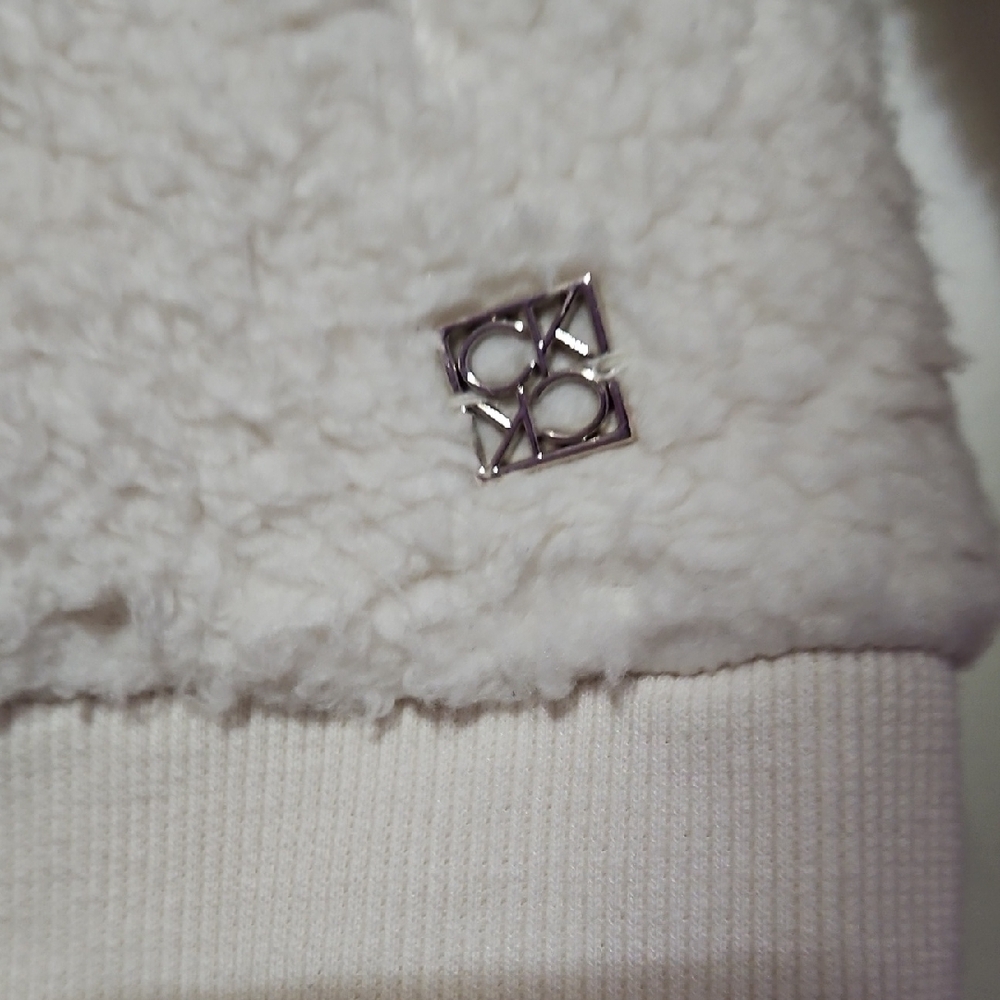 Calvin Klein Cream Fleece Zip-Up - Picture 4 of 8